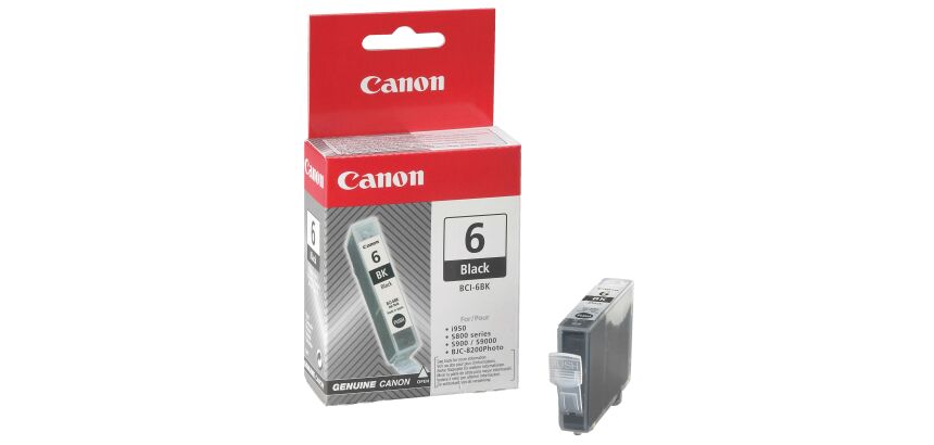 Cartouche Canon BCI-6BK noir pour imprimante jet d'encre