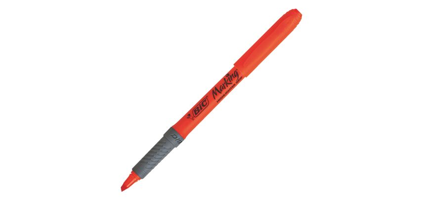 Surligneur Highlighter Grip Bic couleur - orange - lot de 120 surligneurs