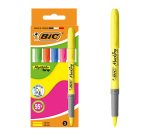Surligneur Highlighter Grip Bic couleurs assorties - Pochette de 5