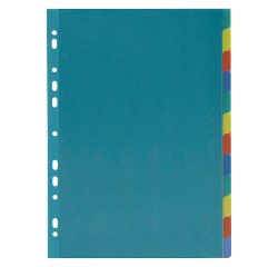 Separador A4 de polipropileno reciclado de colores Exacompta Forever 12 pestañas neutras