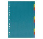 Separador A4 de polipropileno reciclado de colores Exacompta Forever 12 pestañas neutras