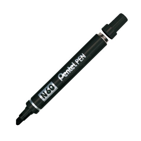 Permanenter Markierstift Pentel N60 Keilspitze 3,9 - 5,5 mm - Schwarz