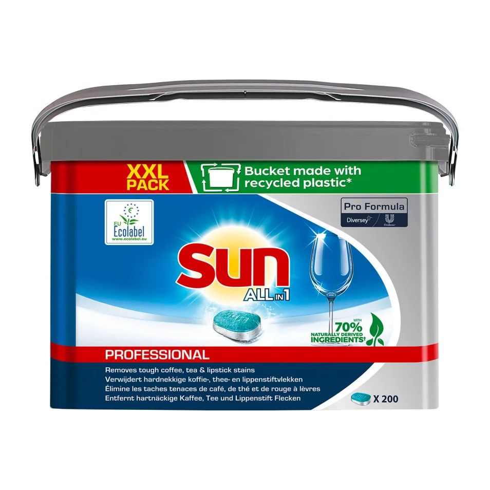 Tablettes lave-vaisselle Sun Professional All in 1 - Seau de 200 sur