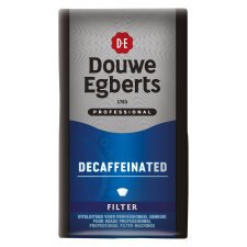 Pak 250 g Douwe Egberts gemalen koffie Deca (blauw)