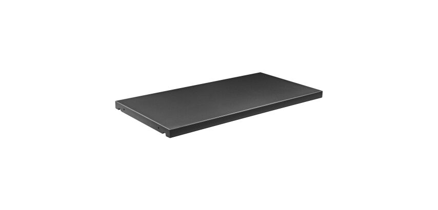 Tablette noire en métal pour armoire à rideaux démontable Budget L 90 cm