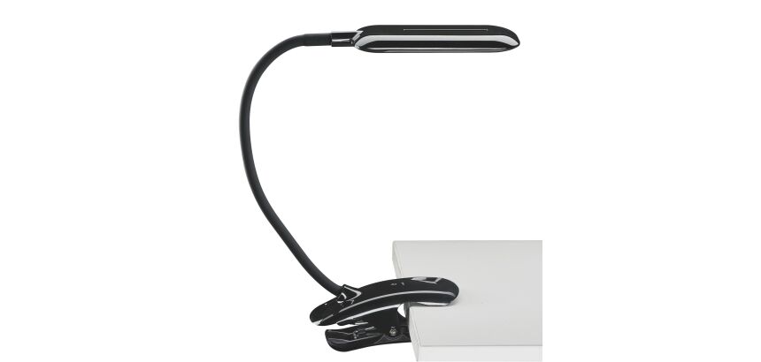 Lampe de bureau Aluminor à pince bras flexible