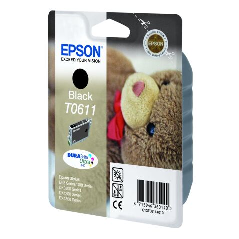 Cartouche Epson T0611 noire pour imprimante jet d'encre