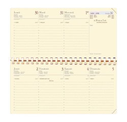 Agenda Quo Vadis Planital S Prestige semainier - année 2027 - 8,8 x 17 cm noir