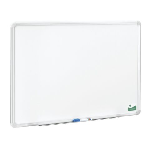 Tableau blanc émaillé L 90 x H 60 cm avec auget