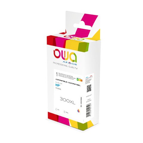 Cartucho Owa compatible con HP 300XL tricolor (800 páginas)