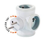 Multiprise triplite blanche Watt & Co