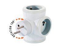 Multiprise triplite blanche Watt & Co