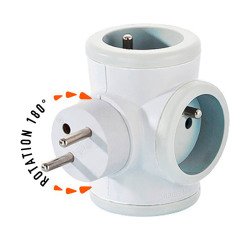 Multiprise triplite blanche Watt & Co