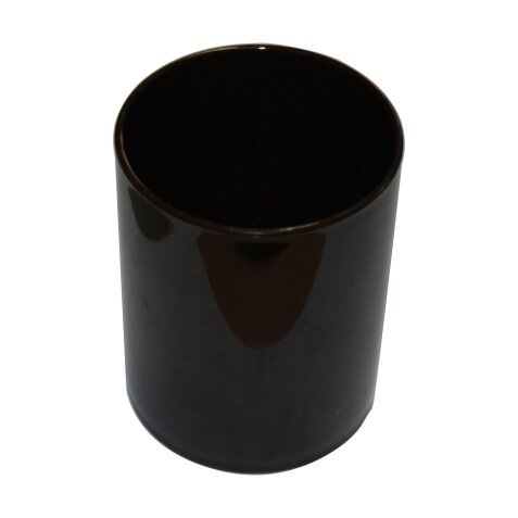 Pencil holder plastic round - black