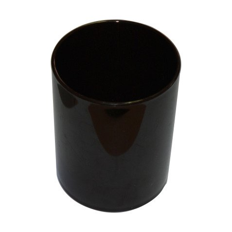 Pencil holder plastic round - black