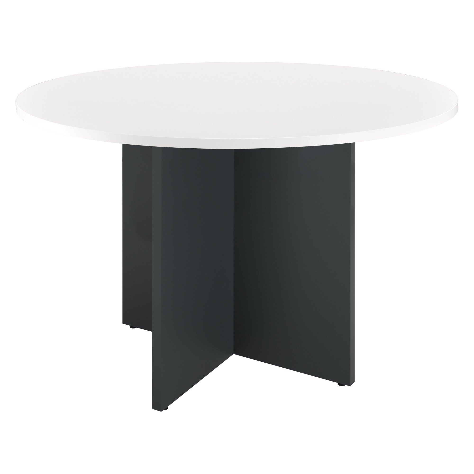 Mesa redonda Excellens Blanca 120 cm patas en cruz 