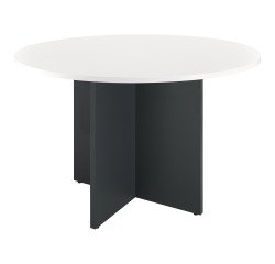 Mesa redonda Excellens Blanca 120 cm patas en cruz 
