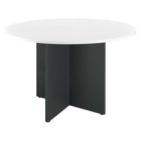 Mesa redonda Excellens Blanca 120 cm patas en cruz 