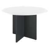 Tavolo rotondo ø 120 cm Bianco gambe a croce antracite Excellens