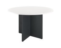 Mesa redonda Excellens Blanca 120 cm patas en cruz 