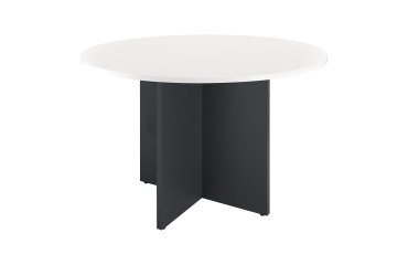 Mesa redonda Excellens Blanca 120 cm patas en cruz 