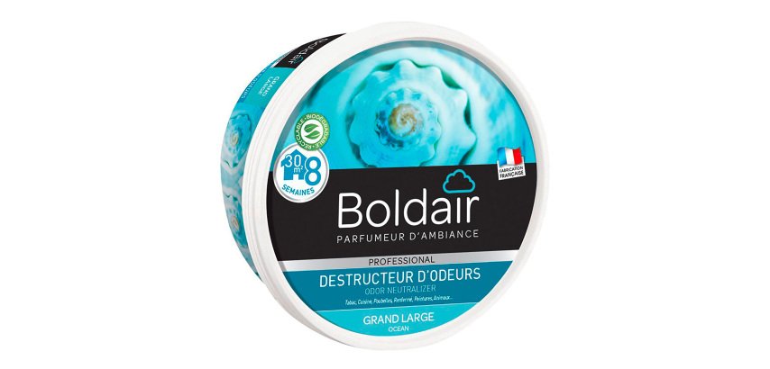 Désodorisant gel Boldair destructeur d'odeurs marine - pot de 300 g