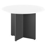 Mesa Redonda Excellens Blanca 100 cm Patas en cruz 