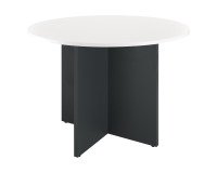Mesa Redonda Excellens Blanca 100 cm Patas en cruz 
