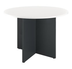 Mesa Redonda Excellens Blanca 100 cm Patas en cruz 