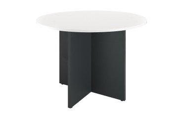 Mesa Redonda Excellens Blanca 100 cm Patas en cruz 