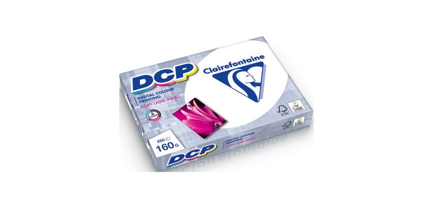 Papier A4 weiß 160 g Clairefontaine DCP - Riemen von 250 Blatt
