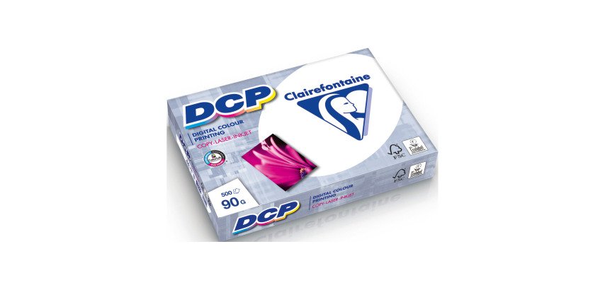 Papier A4 weiß 90 g Clairefontaine DCP - Riemen von 500 Blatt