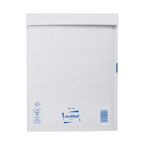 Verstärkte Briefumschläge mit Luftblasen ohne Fenster weiß 124 g Mail Lite Plus 270 x 360 mm - Schachtel von 100 