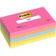 Notes repositionnables néon lignées Post-it 76 x 127 mm - bloc de 100 feuilles