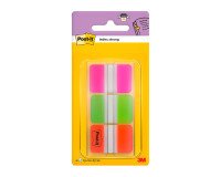 Stiff plain Neon Post-It bookmarks - 66-sheet dispenser