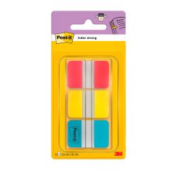 Marcapáginas Index Rígidos 3 dispensadores Medianos Banda Ancha colores clásicos Post-it