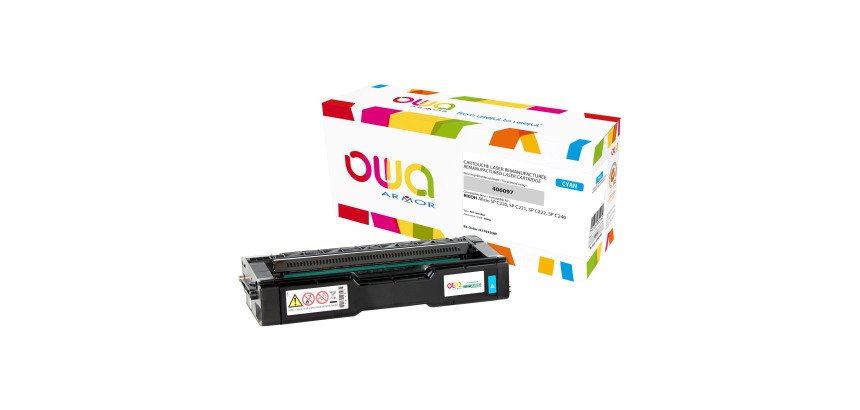 Toner Owa compatible Ricoh 40609X couleurs séparées pour imprimante laser