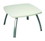 Table basse Ainhoa blanche piétement aluminium