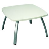 Table basse Ainhoa blanche piétement aluminium