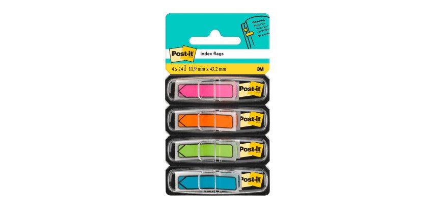 Marque- pages flèches couleurs Fun Post-it - distributeur de 96 feuilles