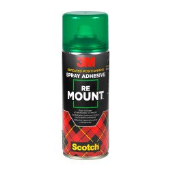 Colle en spray 3M Scotch Remount repositionnable 400 ml