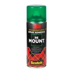 Colle en spray 3M Scotch Remount repositionnable 400 ml