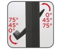 Mobiele presentatietoonbank Easydisplay, groot formaat, zwart