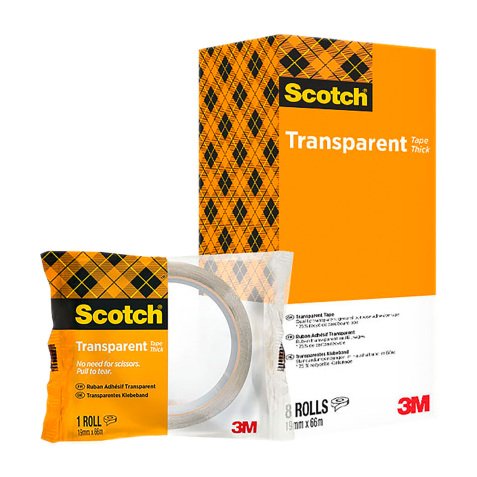 Doorzichtige plakband Scotch 19 mm x 66 m