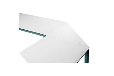 Angle de liaison pour bureau ou table de réunion Krystal plateau verre