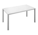 Table de réunion rectangulaire modulaire en verre blanc L 140 x P 80 cm - Next