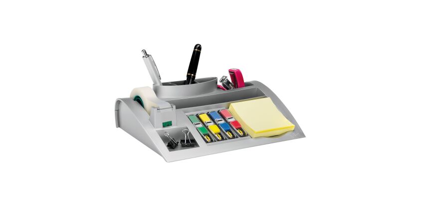 Schreibtisch-Organizer aus Plastik Post-it grau 9 Fächer