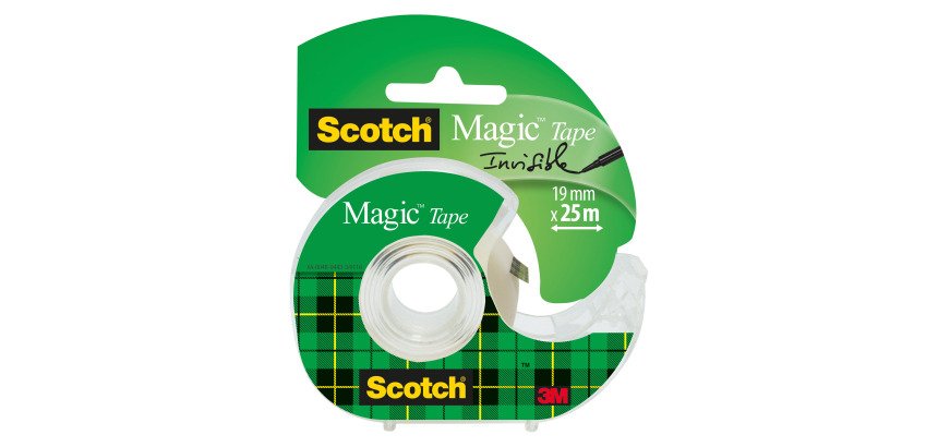 Ruban adhésif Scotch Magic 19 mm x 25 m avec dévidoir