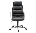 Fauteuil en cuir noir Chairman