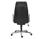 Fauteuil en cuir noir Chairman